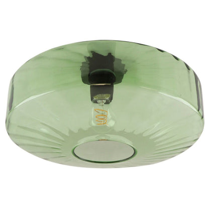 Ember Vintage Multi Color Water Ripple Glass Ceiling Light