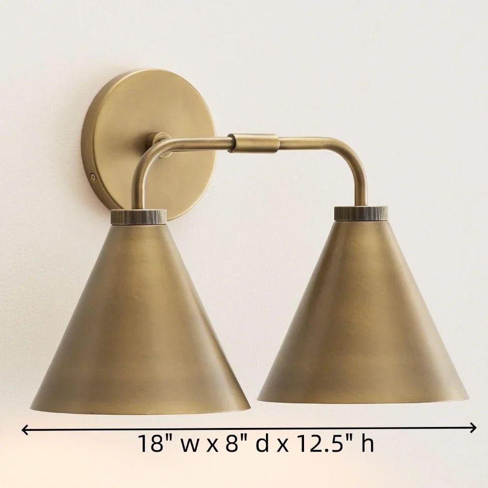 Kaelen Retro Cooper Cone Sconce Light