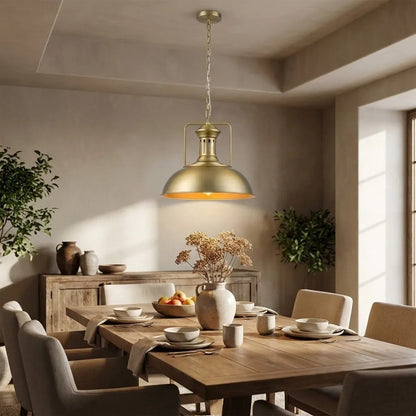 Soliviel Industrial Metal Dome Pendant Light