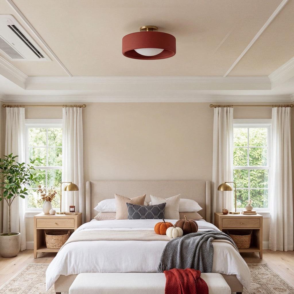Aura Modern Porcelain Flush Mount Ceiling Light