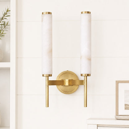Ozora Candle Alabaster Sconce