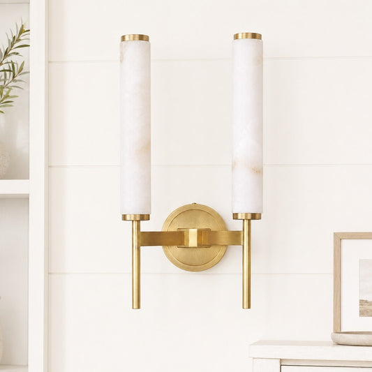 Ozora Candle Alabaster Sconce