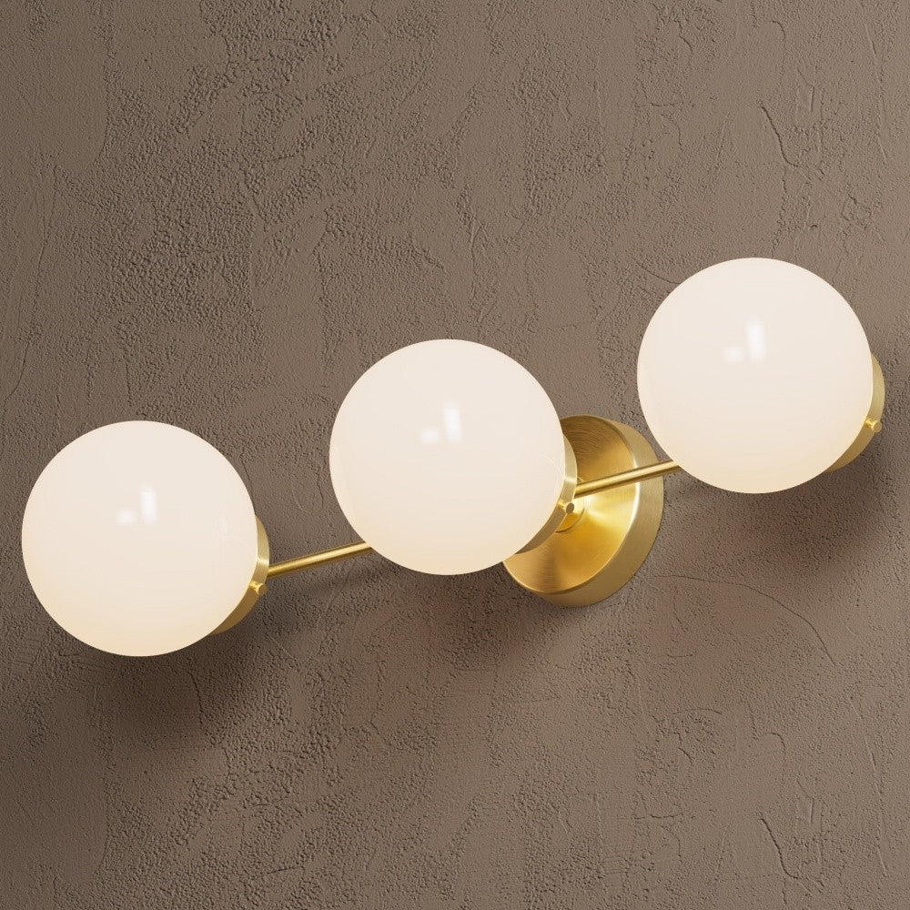 Philo Nordic 3-light Glass Globes Wall Light