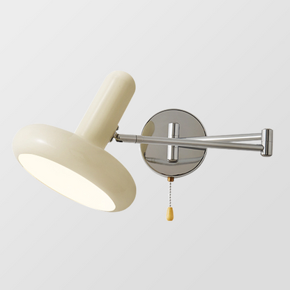 Kira Modern Bauhaus White Swing Arm Wall Light