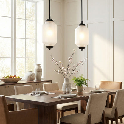 Cyrilith Farmhouse Pumpkin Glass Eloise Pendant Light
