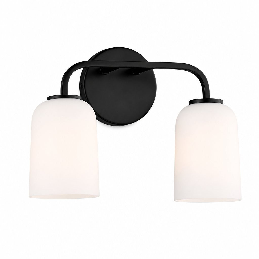 Bransen Modern Milk Glass 2/3-Light Vanity Wall Sconce