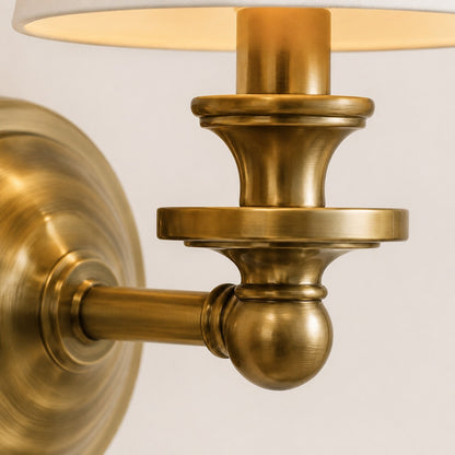 Ashby Vintage Linen Shade Wall Light