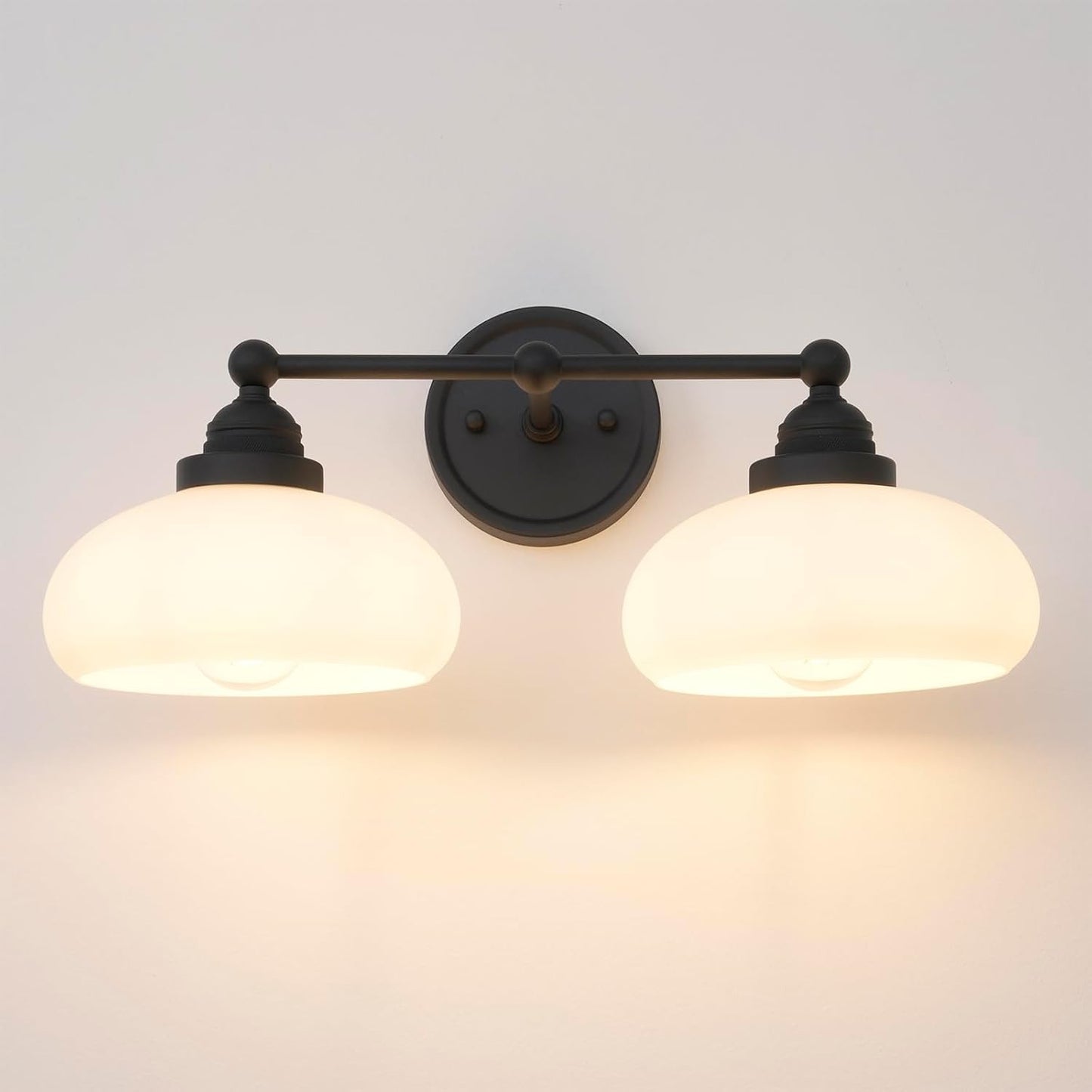 Alberta Bauhaus Milk White Glass Wall Sconce