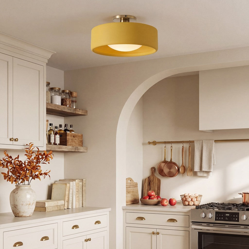 Aura Modern Porcelain Flush Mount Ceiling Light