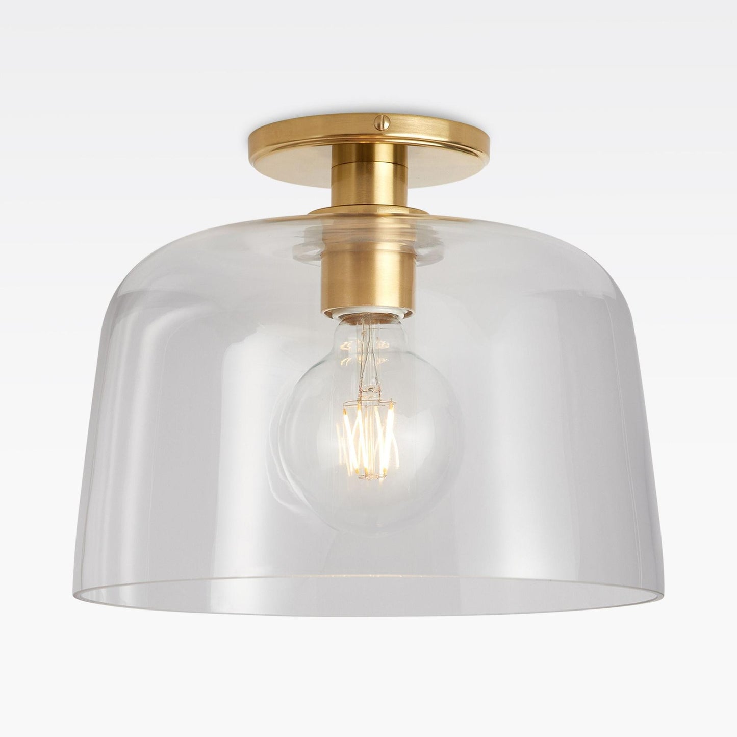 Hannahlee ‎Minimalist Glass Semi Flush Mount Ceiling Light