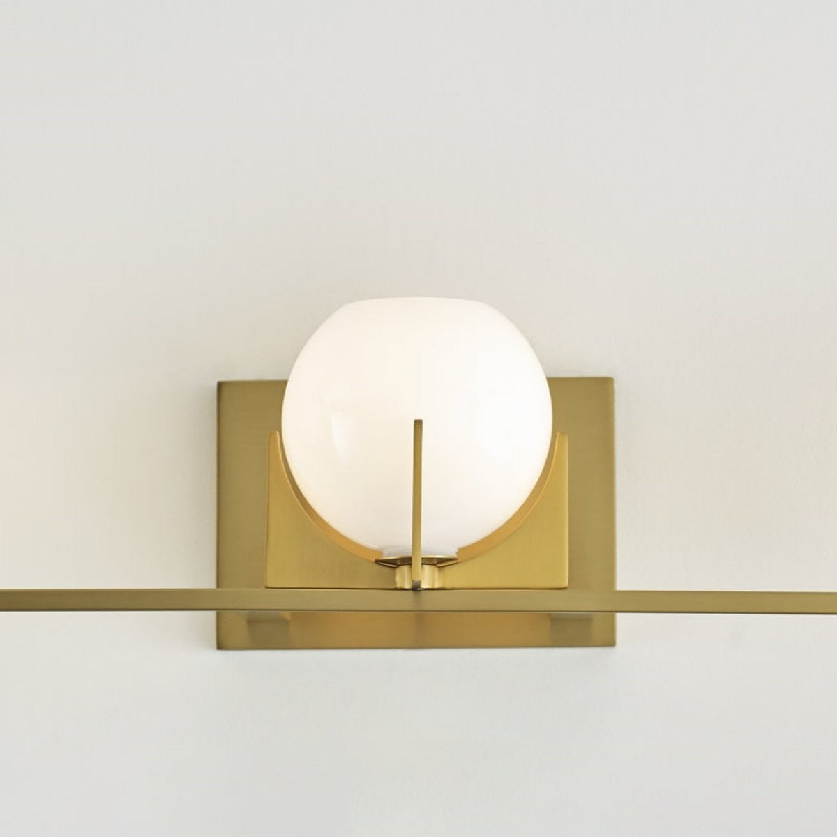 Ron Modern 3-Light White Ball Brass Wall Light