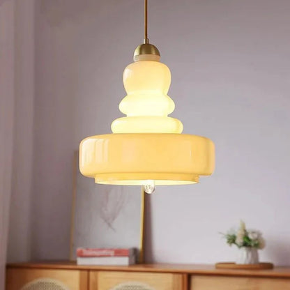 Carla Colorful Gourd Shaped Glass Shade Pendant Light