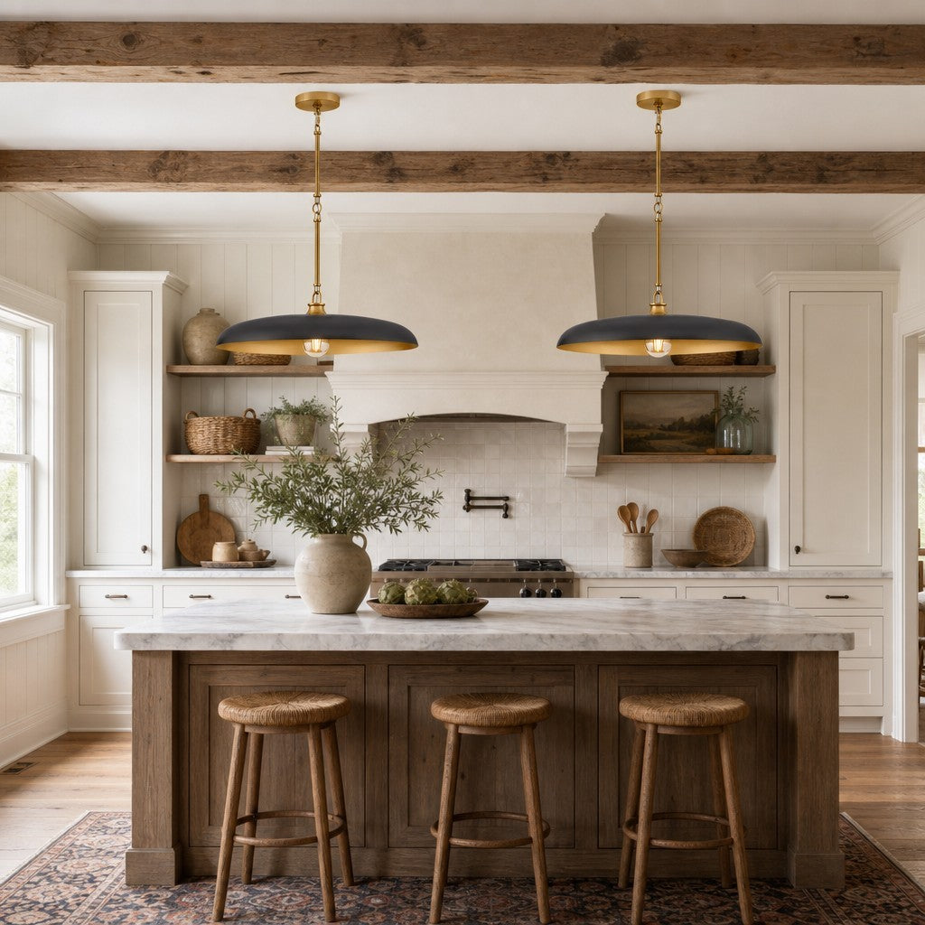 Leila Industrial Rustic Bronze Cone Shade Pendant Light