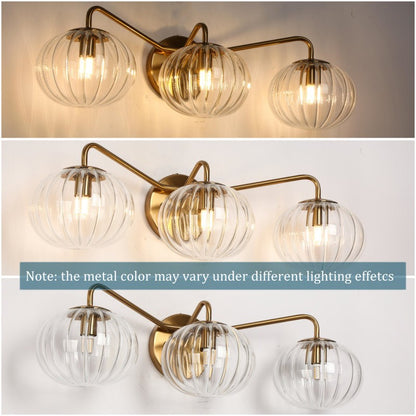 Cedric Modern Brass Spherical Glass Wall Light