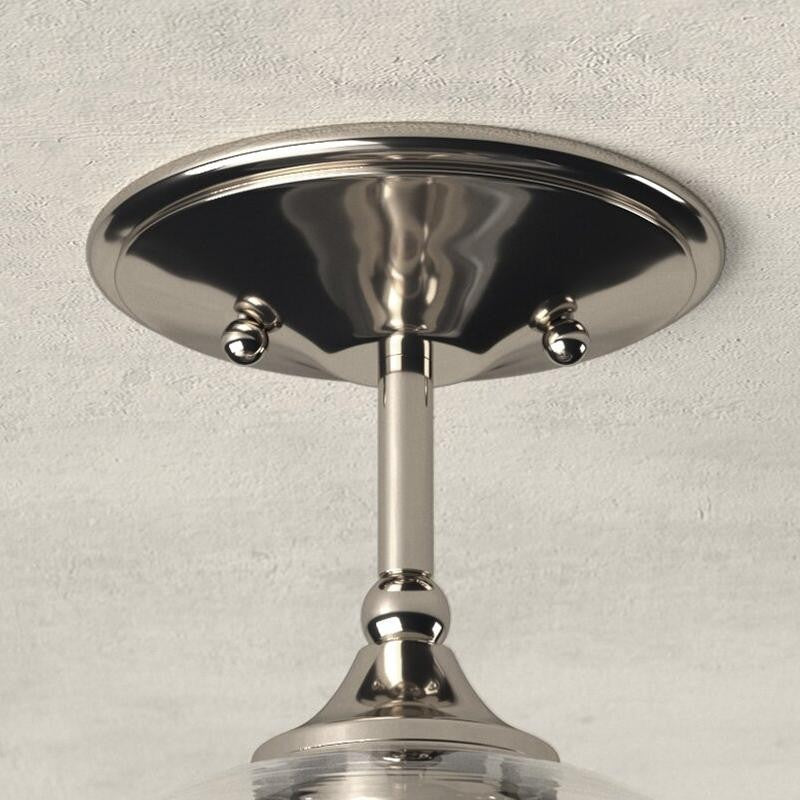 Thyran Farmhouse Small Globe Clear Glass Flush Mount Ceiling Light