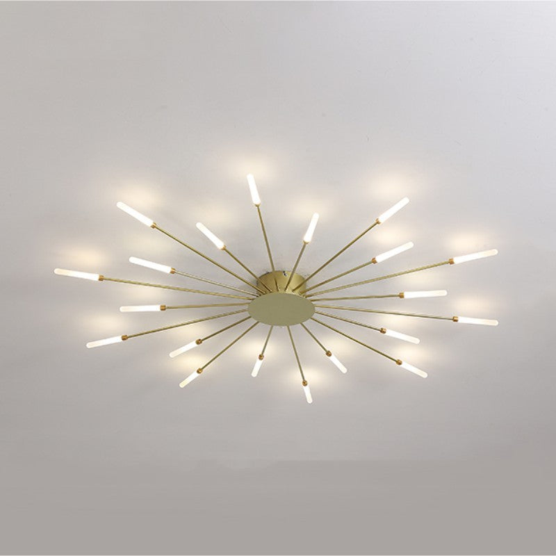 Pranika Modern Sputnik LED Fireworks Semi Flush Mount Ceiling Light