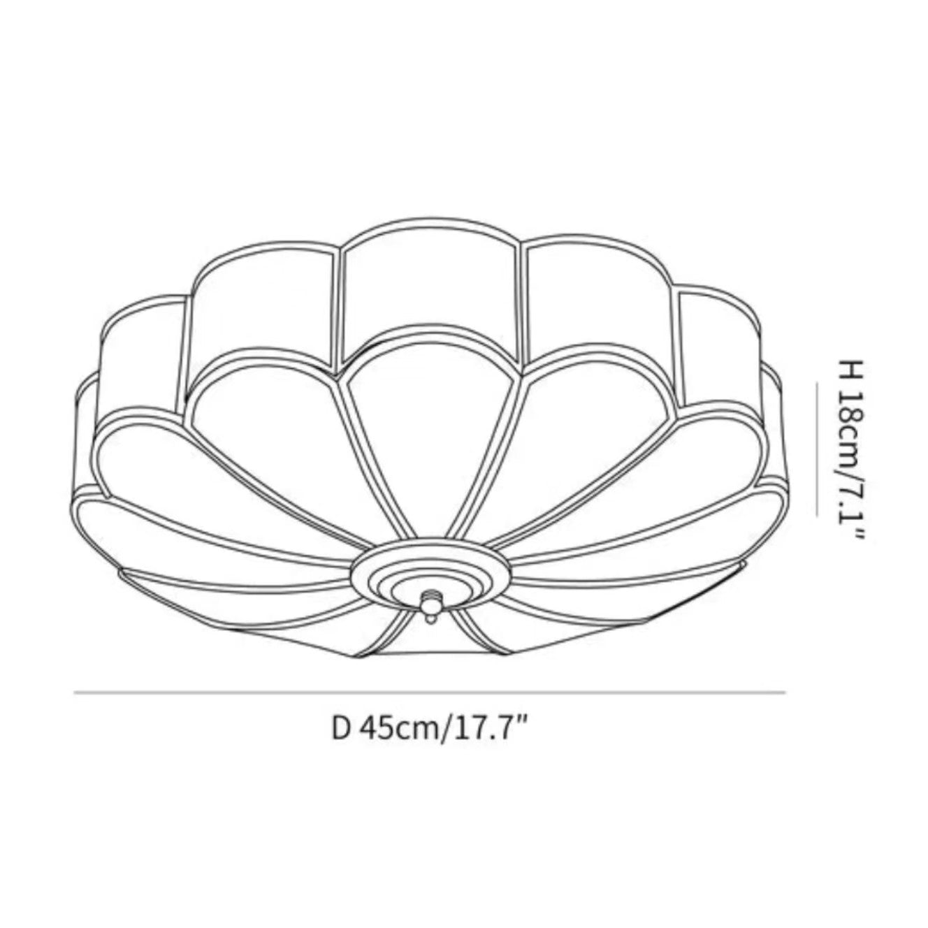 Eldor Gold Flower Shape Glass Recessed Ceiling Light