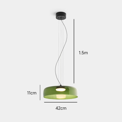 Zaire Bowl Shaped Layer Stained Glass Pendant Light