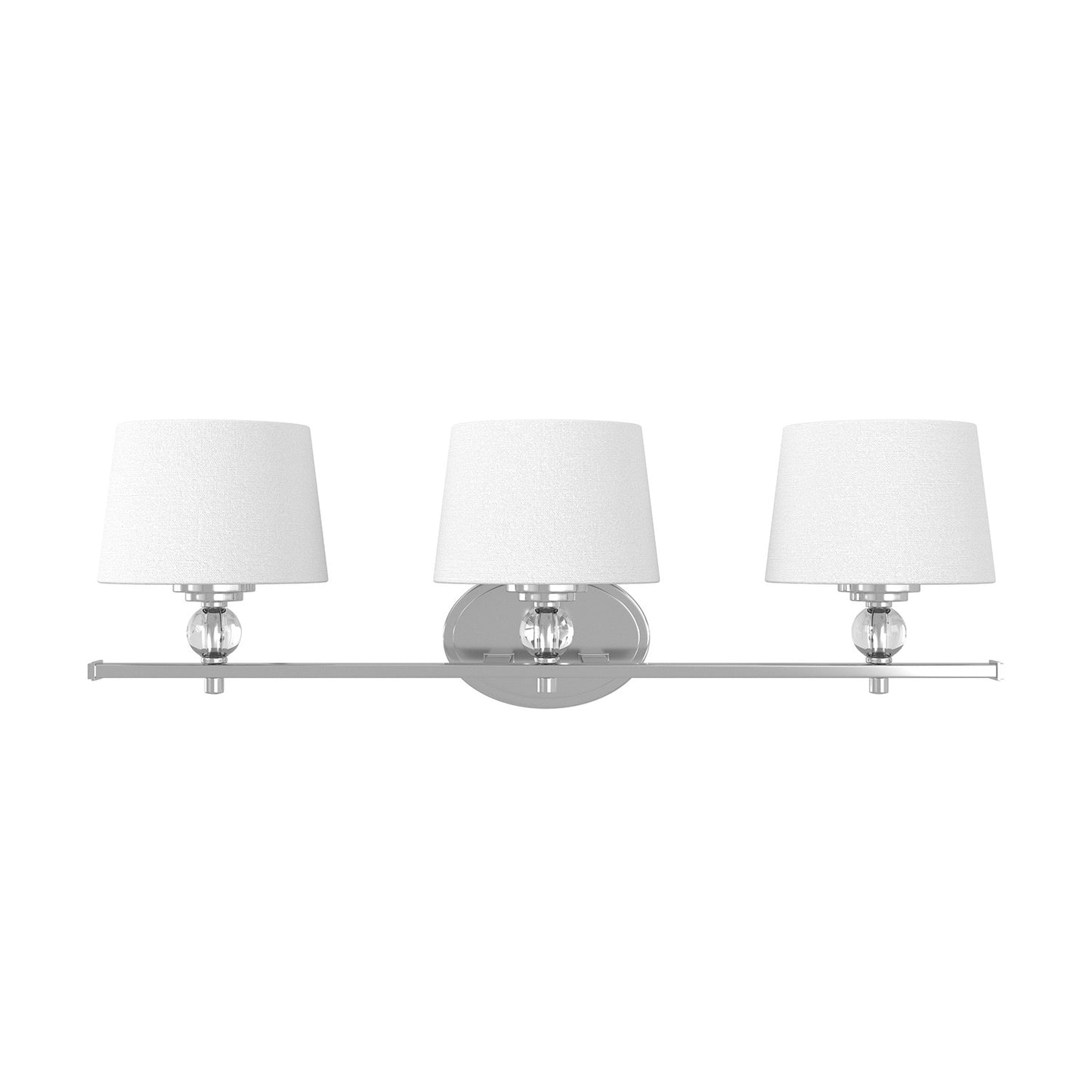 Remi Rustic 3-Light White Fabric Sconce