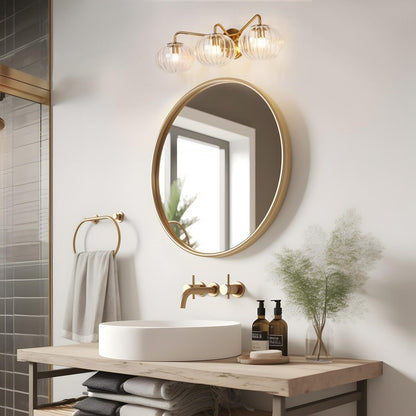 Cedric Modern Brass Spherical Glass Wall Light