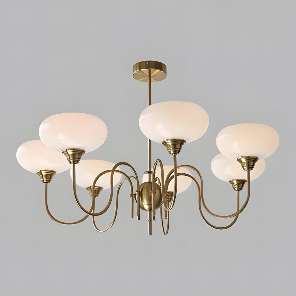 Luna Cream White Bubble Glass Chandelier