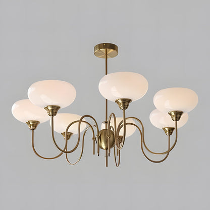 Luna Cream White Bubble Glass Chandelier