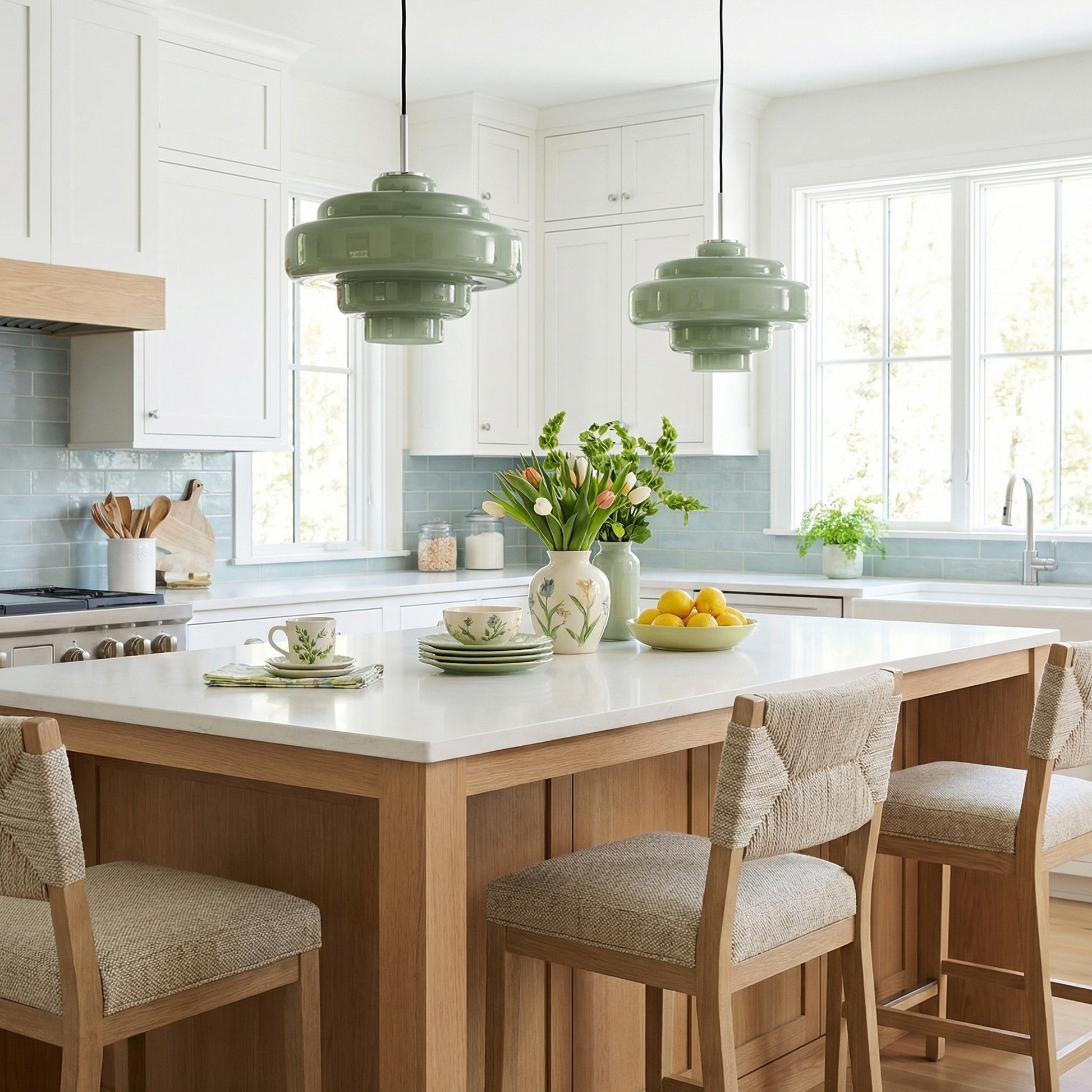 Yves Vintage Tiered Glass Pendant Light