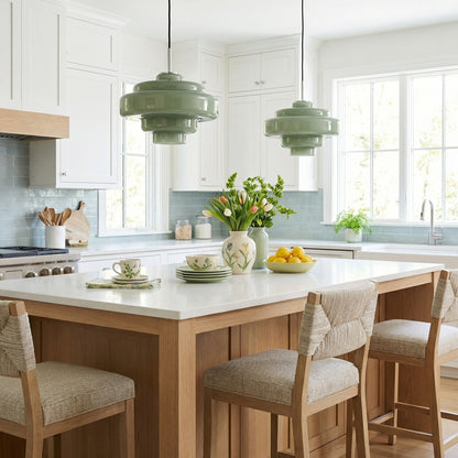 Yves Vintage Tiered Glass Pendant Light