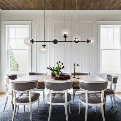 Celestina 6 Light Linear Glass Orb Pendant Light