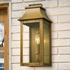 Montague Vintage Brass Outdoor Waterproof Wall Mounted Lantern Sconce
