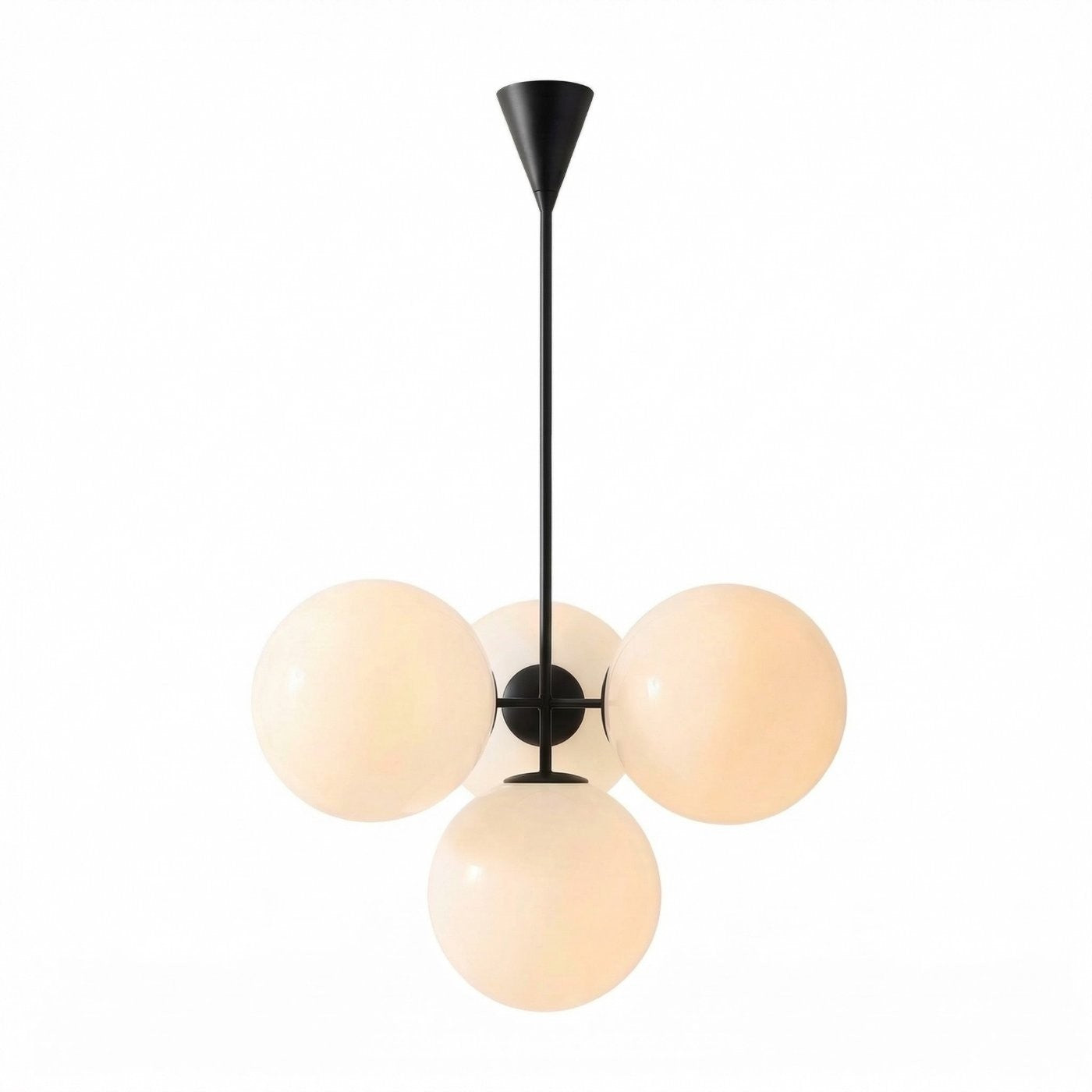 Indie Modern 4 Lights Glass Chandelier
