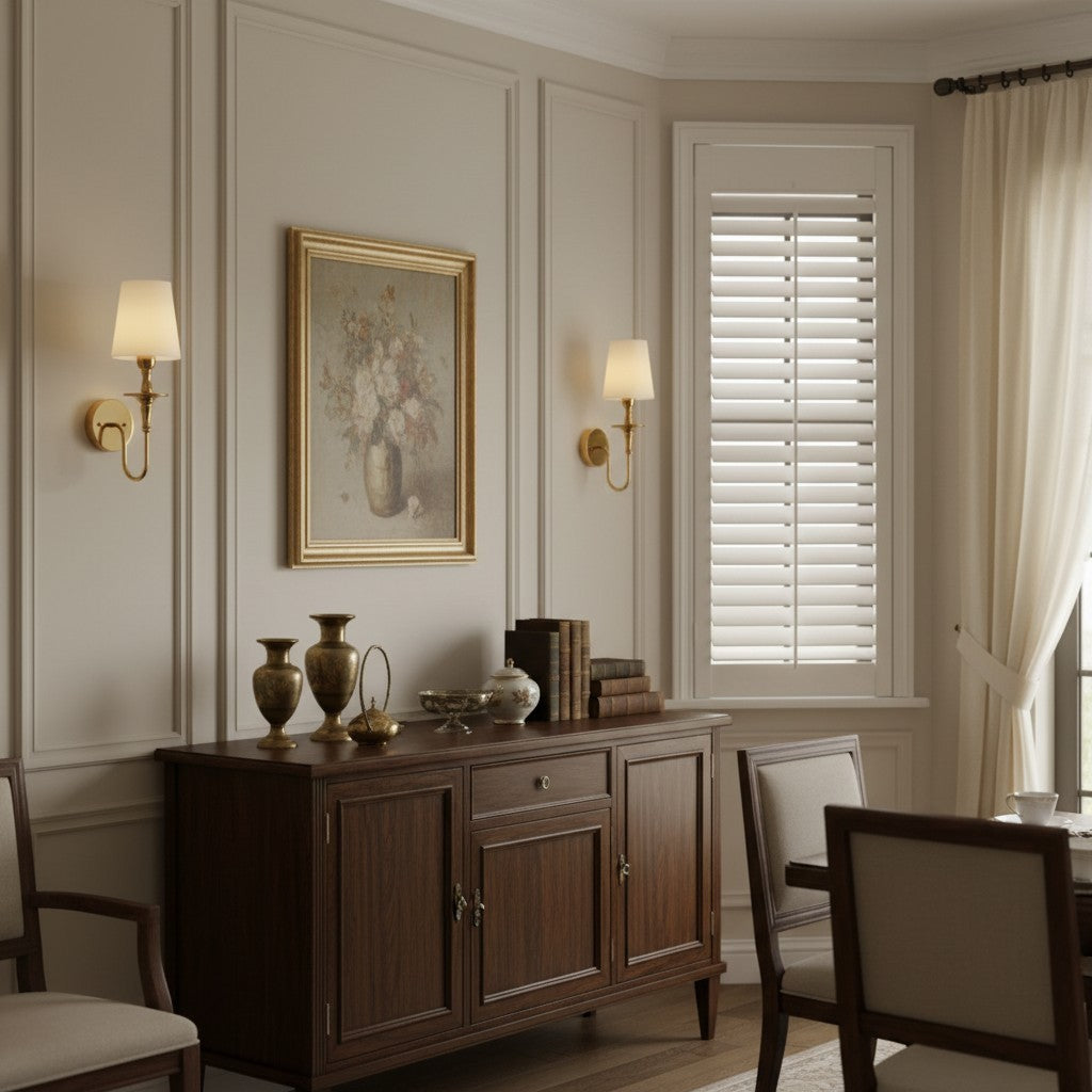 Callan Natural Curved Arm Fabric Gold Wall Sconce