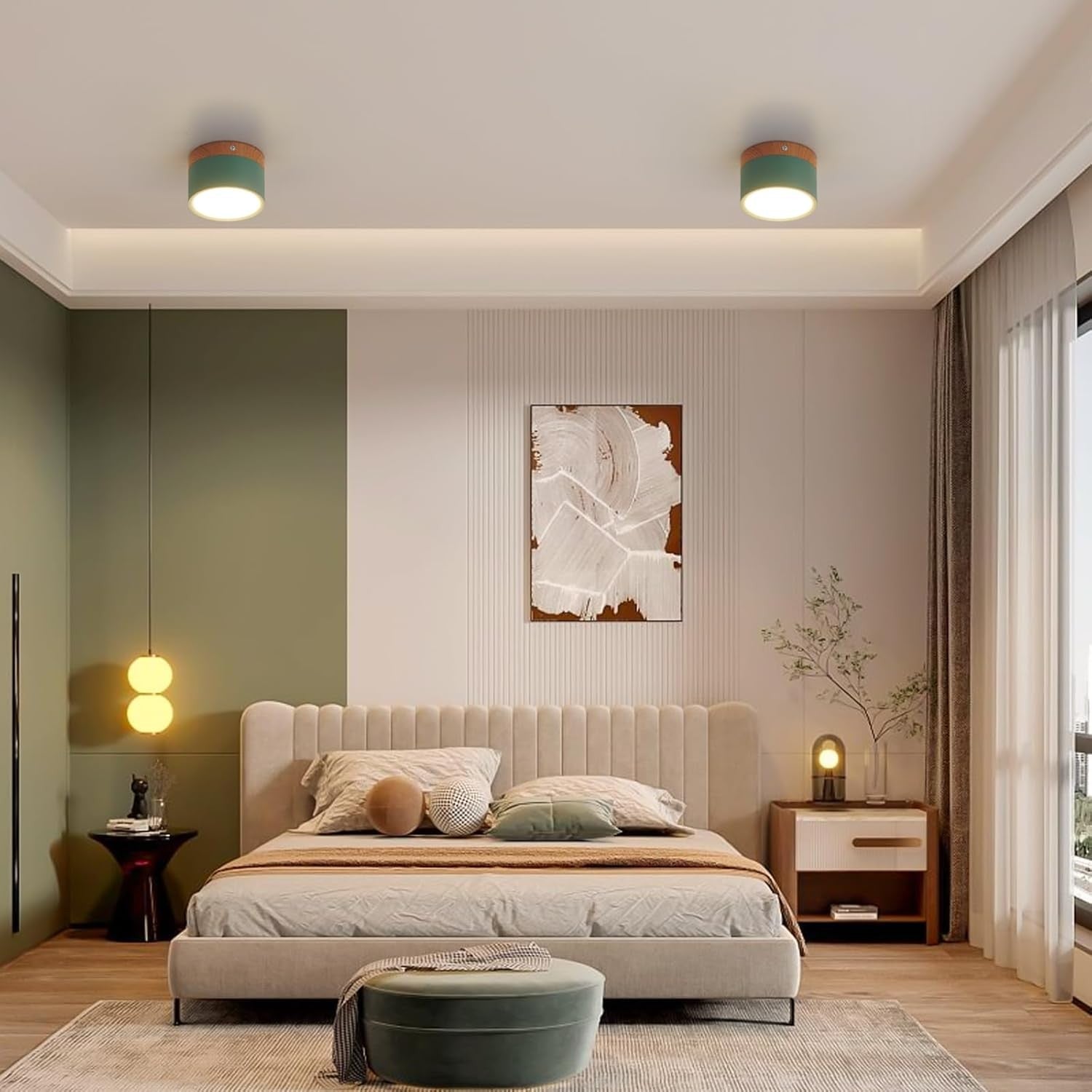 Cyrion Nordic Cylinder LED Flush Mount Ceiling Light