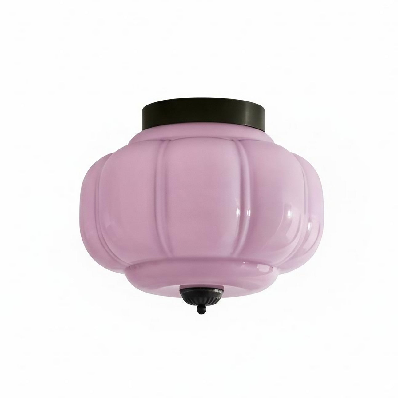 Ozita Retro Milk Glass Semi Flush Mount Eloise Ceiling Light