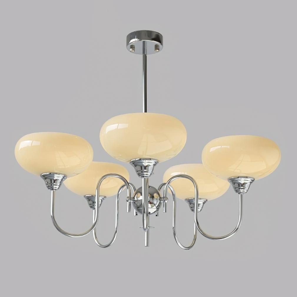 Luna Cream White Bubble Glass Chandelier