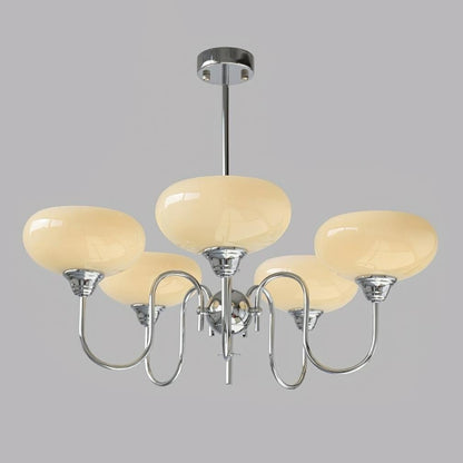 Luna Cream White Bubble Glass Chandelier