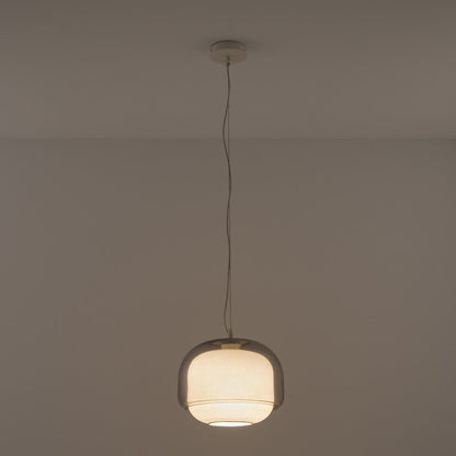 Vexlynn Scandinavian Round Dual-Layer Tinted Glass Pendant Light