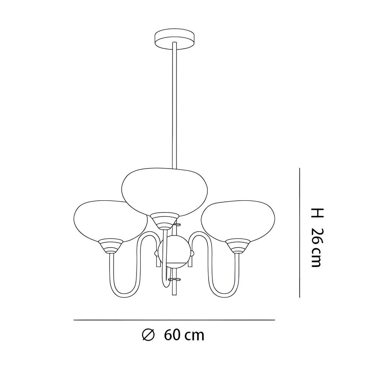 Luna Cream White Bubble Glass Chandelier