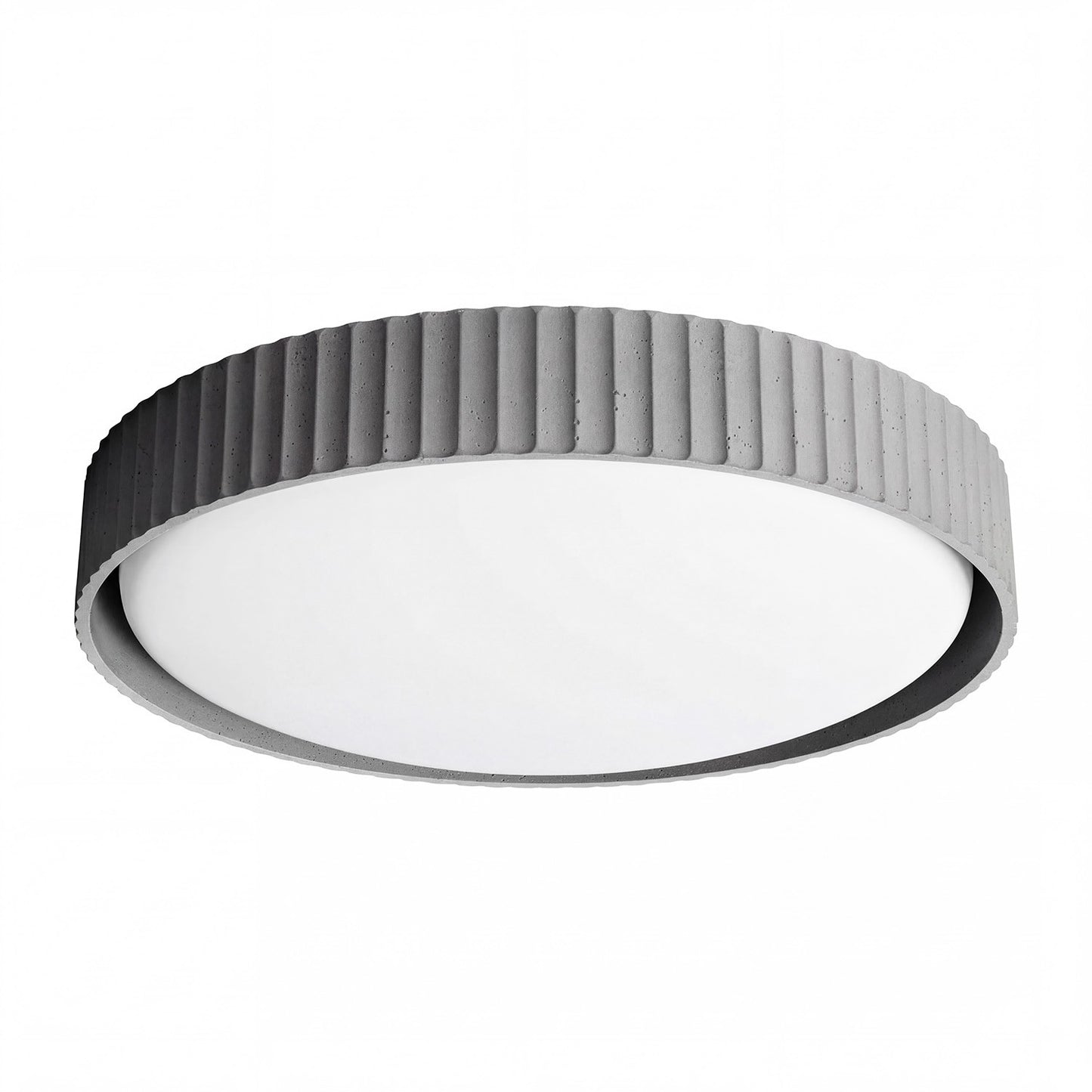 Arnold ‎Minimalist Round Led Fluted Concrete Ceiling Light