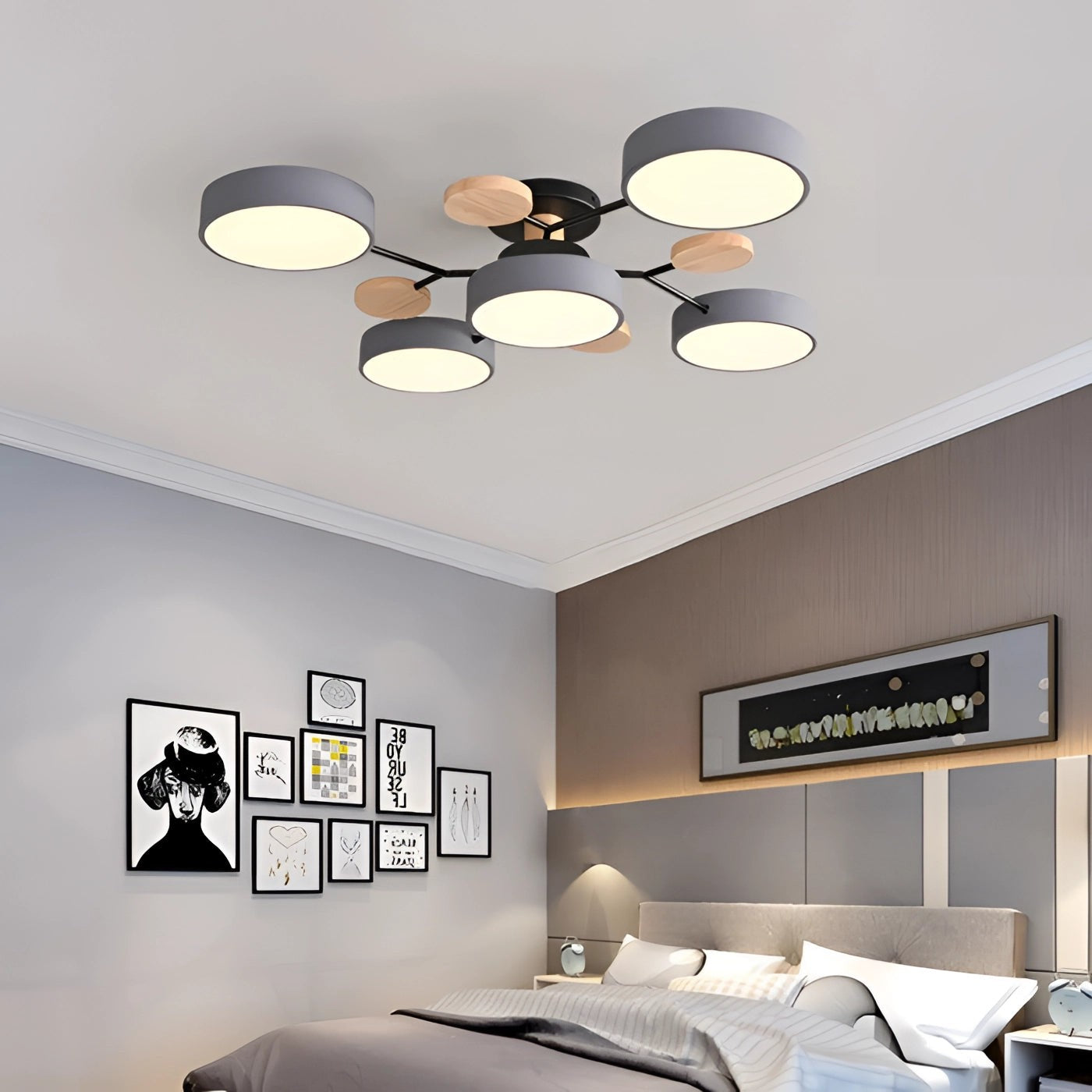 Phelith Scandinavian Round Molecule Branch Led Ceiling Light