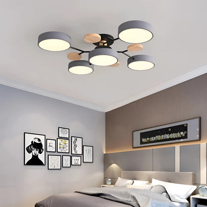 Phelith Scandinavian Round Molecule Branch Led Ceiling Light