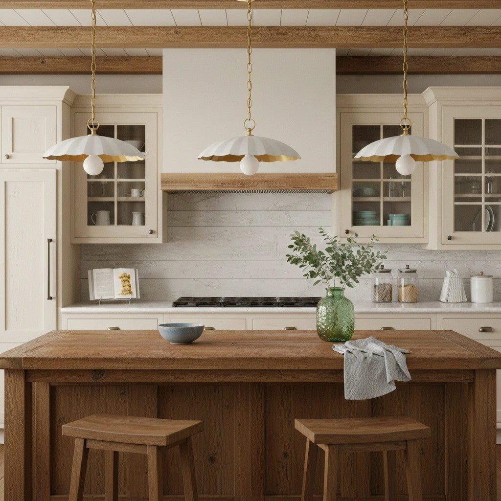 Velmara Farmhouse Metal Flower Pendant Light