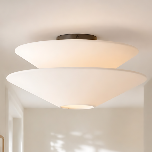 Luneth Modern Fabric Double Layer Ceiling Light