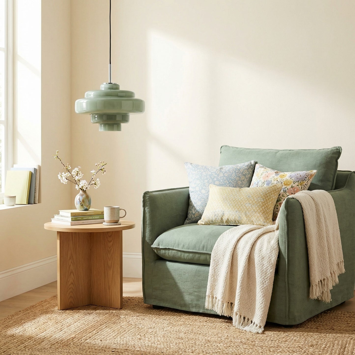 Yves Vintage Tiered Glass Pendant Light