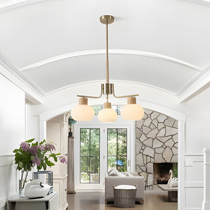 Jesper Gold Modern Frosted Glass Chandelier