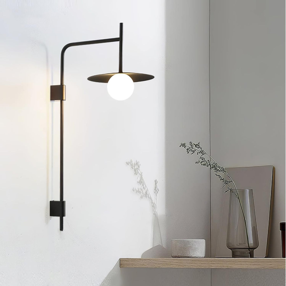 Pyris Scandinavian Minimalist Metal Swing Arm Wall Lamp