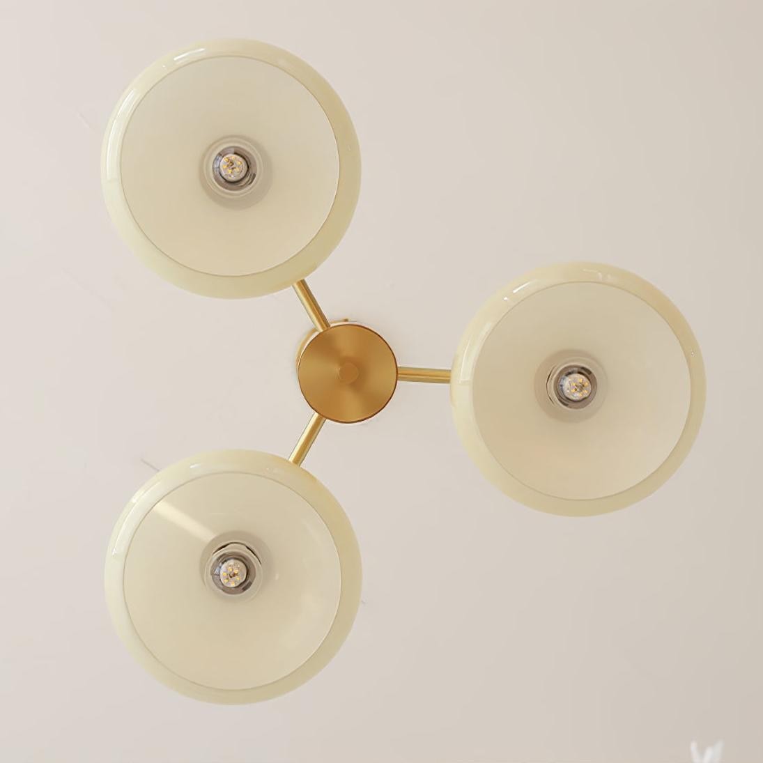 Xanthea Elliptical Persimmon Milk Glass Chandelier