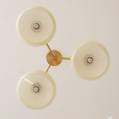 Xanthea Elliptical Persimmon Milk Glass Chandelier