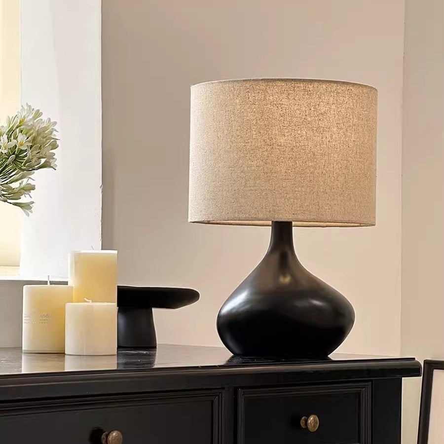 Daphne Vintage Ceramic Linen Shade Table Lamp