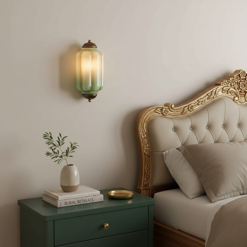 Vintage Elegant Milk Glass Eloise Wall Sconce - Retro Accent Lighting for Bathroom\Bedroom\Hallway